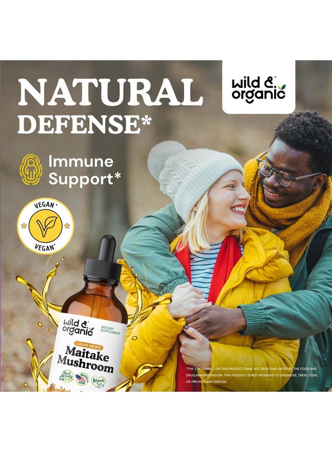 Wild & Organic Maitake Mushroom Tincture - Immune Support Supplement - Liquid Maitake Mushroom Extract - Vegan, Sugar & Alcohol-Free Drops - 4 fl oz - Image 2
