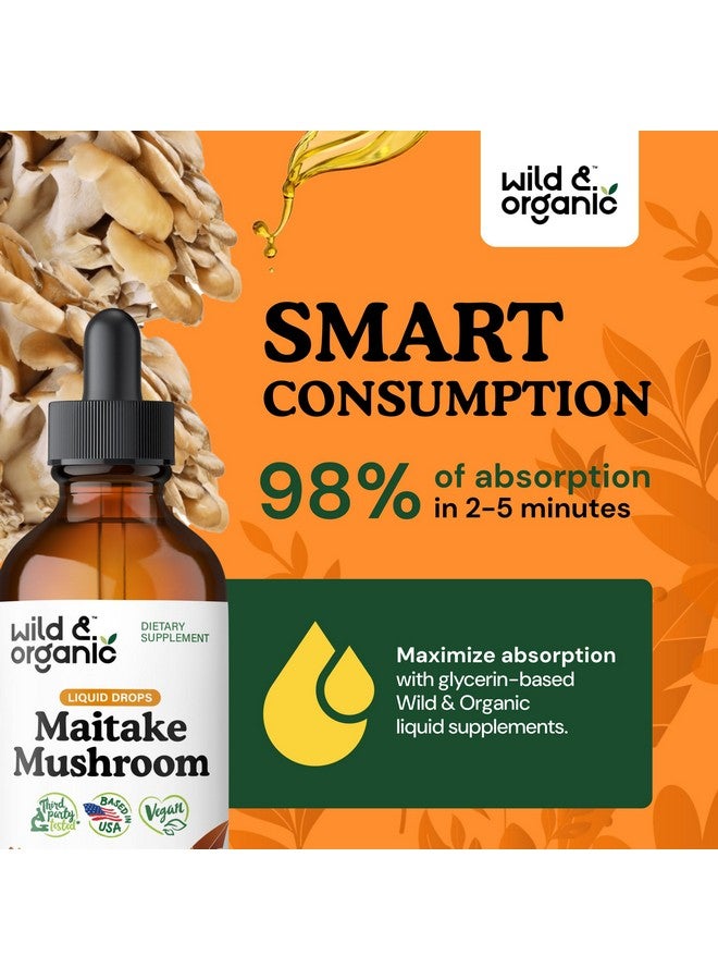 Wild & Organic Maitake Mushroom Tincture - Immune Support Supplement - Liquid Maitake Mushroom Extract - Vegan, Sugar & Alcohol-Free Drops - 4 fl oz - Image 4