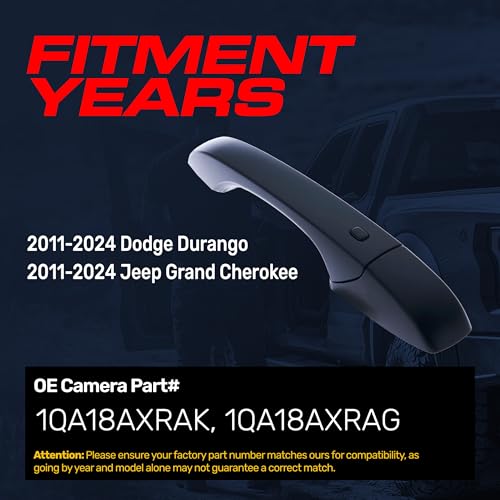 Master Tailgaters Exterior Door Handle Black Primed Replacement for Dodge Durango 20112024 Jeep Grand Cherokee 20112024 OE Part 1QA18AXRAK 1QA18AXRAG Front Right Passenger Side wo Keyhole - Image 3
