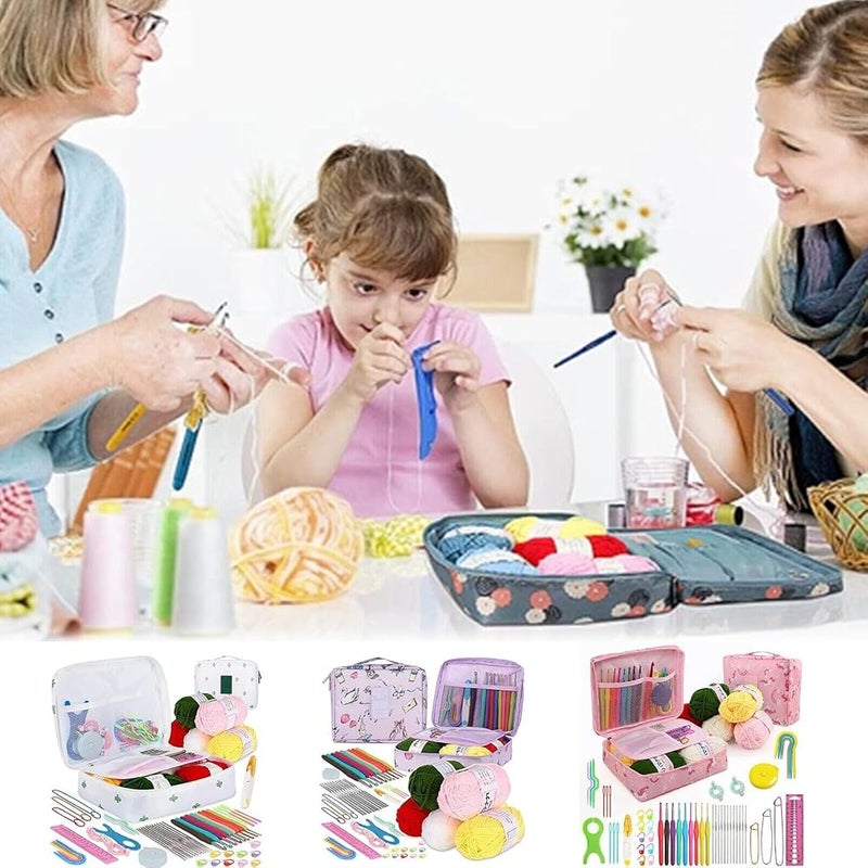 Goreem Crochet Kit for Beginners Crochet Kit Crochet Hook Set 58 Piece Including Yarn Ergonomic Crochet 2.0-6.0mm Crochet Hook Set Kids Crochet Starter Kit UK (Purple) - Image 5
