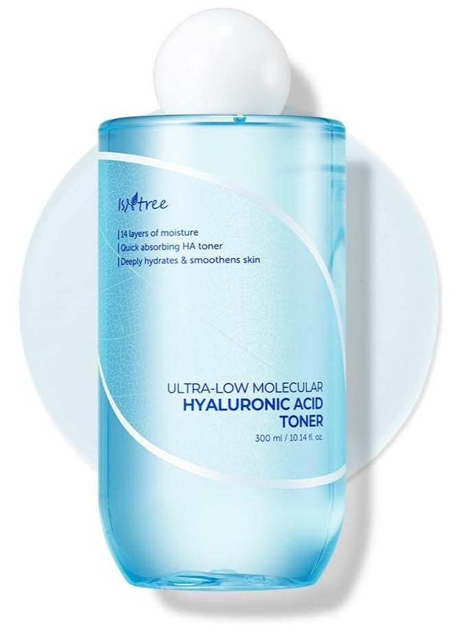 ISNTREE Ultra-Low Molecular Hyaluronic Acid Toner 300ml 10.14 fl.oz| Quick Absorbing Hyaluronic Acid Toner | Deeply hydrates and smoothens The Skin - Image 1