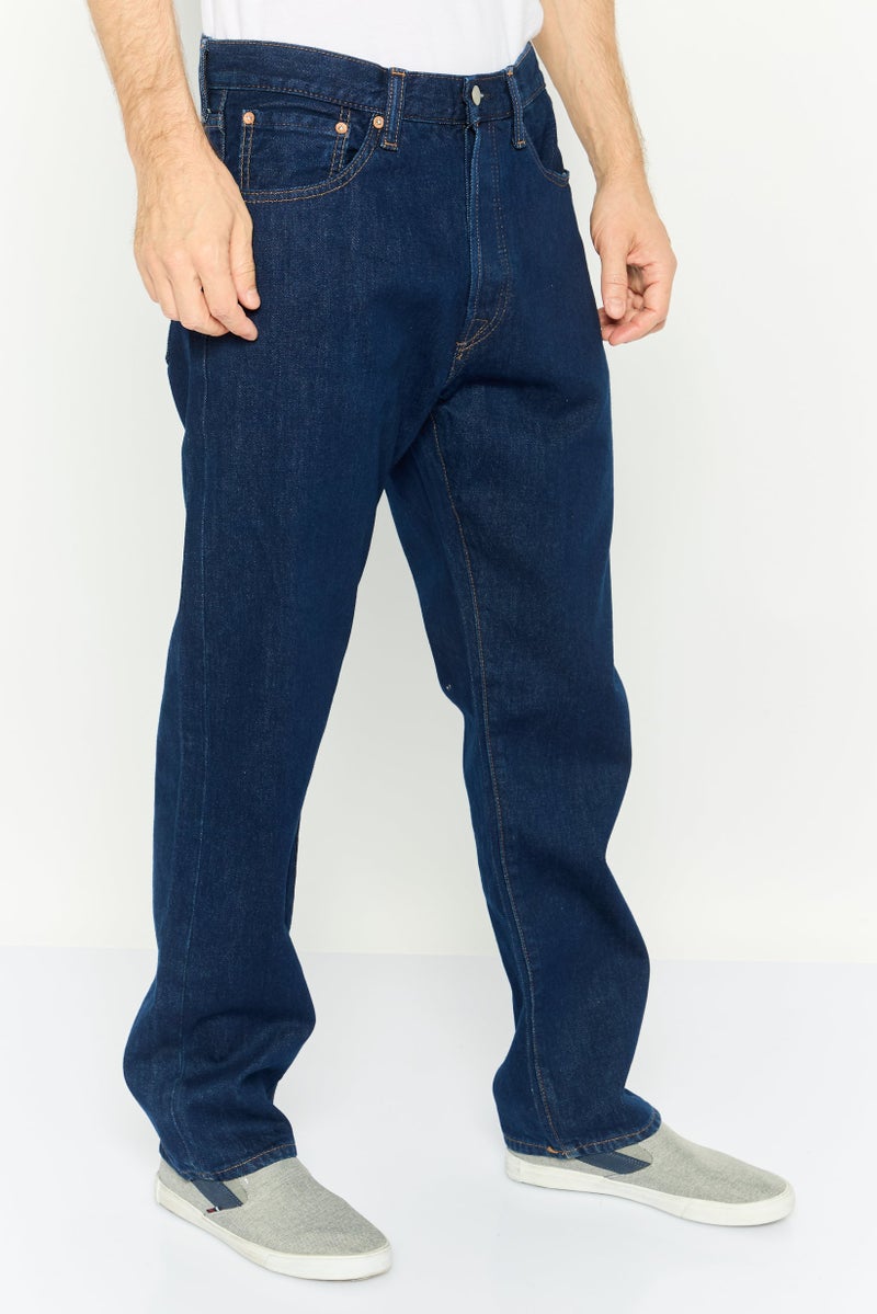 GAP Men Regular Fit Solid Non Stretchable Denim Jeans, Navy - Image 2