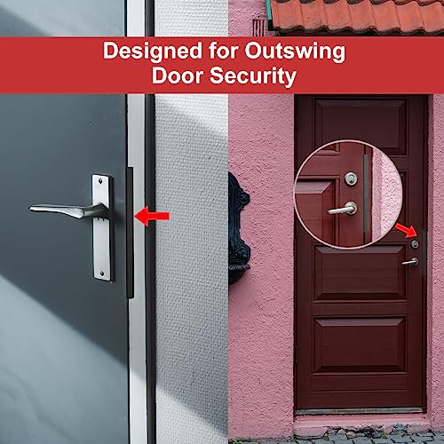 MOSECYOU Door Latch Guard Plate, Outswing Door Security Protector, L-Shaped Door Latch Shield, Cover to Block Access to The Door Lock/Deadbolt Latch (11 in. - 1pack) - Image 5