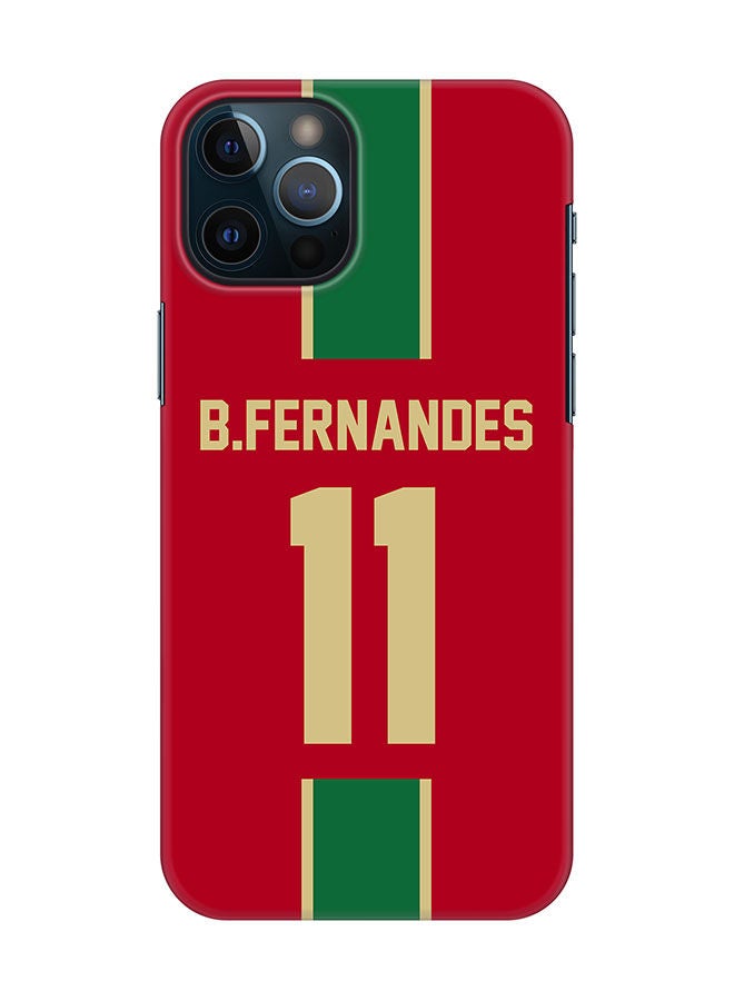 Stylizedd Slim Cover for Apple iPhone 12 Pro Case Snap Classic Series Mobile Cover Hard PC Shield Matte Finish Print -Portugal-Player-B.Fernandes - Image 1