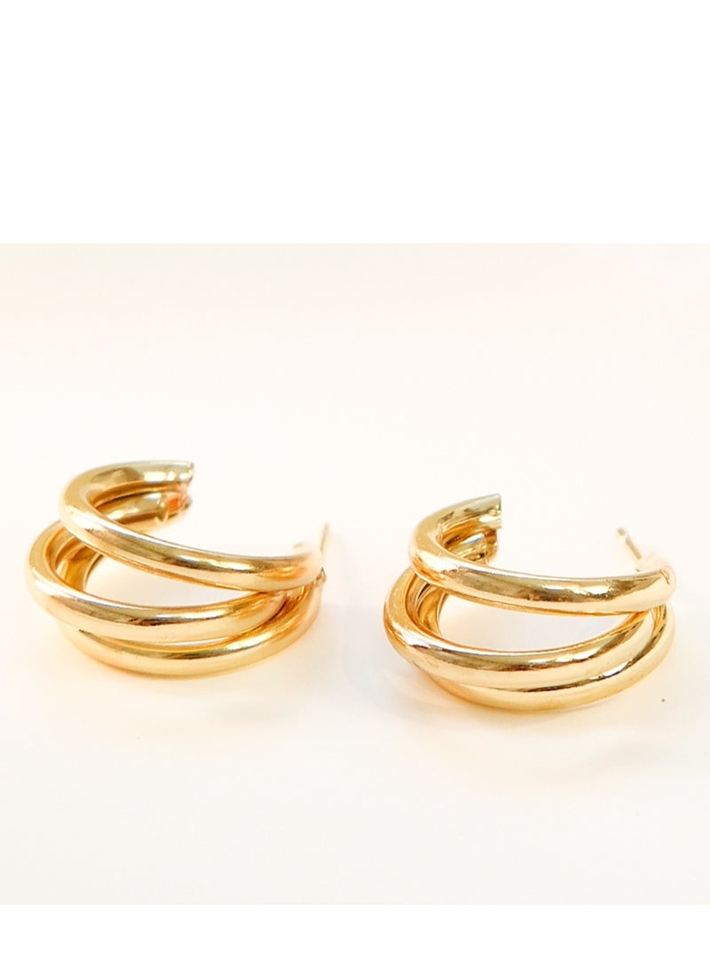 Lavida Fashionable large hoop earrings for women, exaggerated personality, party earrings - Image 2