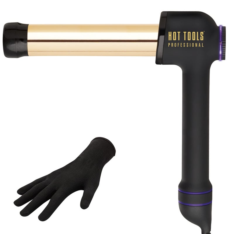 Hot Tools Pro Artist 24K Gold Curlbar Curling Wand | Long Lasting, Defined Curls (1-1/4 in) - Image 1