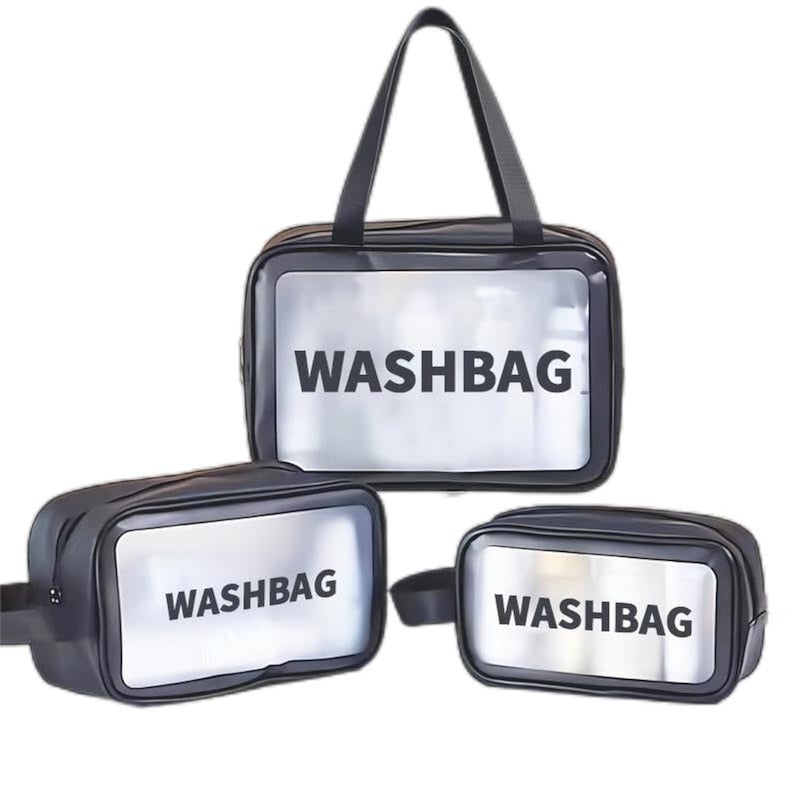 Erweicet Multifunction Cosmetic Bag Makeup Case Pouch Toiletry Wash Organizer Travel Bag (Black)