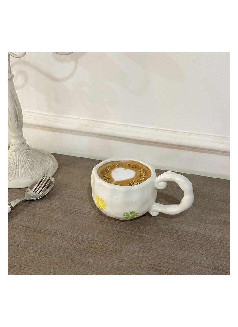 Qahwa Ceramic mug decorated with colorful flowers made of ceramic  - Image 3