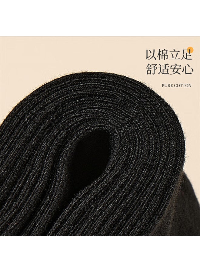 LANG SHA Langsha Men's Socks, 10 Pairs, 2025 Autumn And Winter, Xinjiang Cotton, 10a Antibacterial And Odor-resistant, Black Mid-calf Socks, Men's Business Long Socks - Image 1