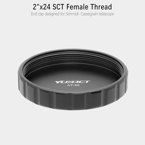 YUEOCT Metal Dust End Cap with 2" x24 SCT Female Thread for SCT Schmidt Cassegrain Telescope, External Cover for 2" x24 SCT Visual Back OTA Telescopes Reducer Corrector Lens - Image 2