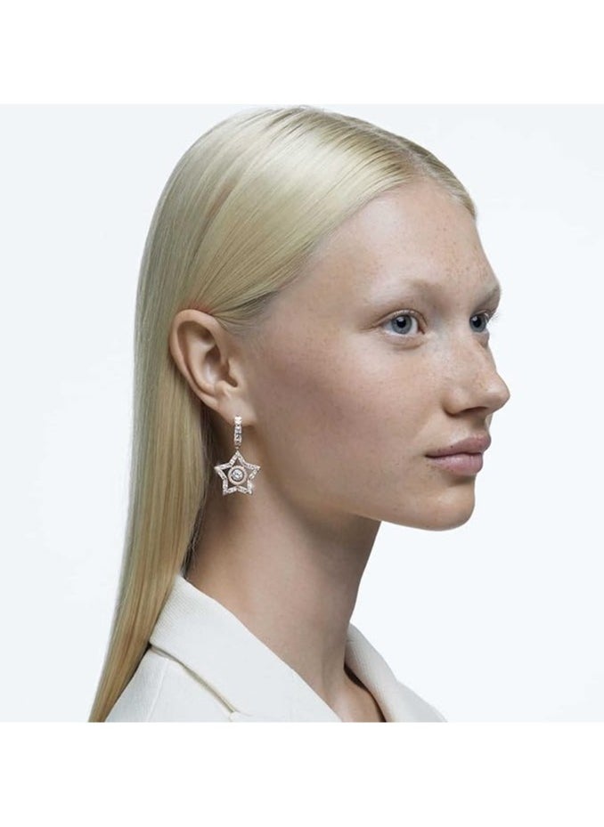 SWAROVSKI Stella Rose Gold Tone Plated Crystal Star Dropper Earrings  - Image 2