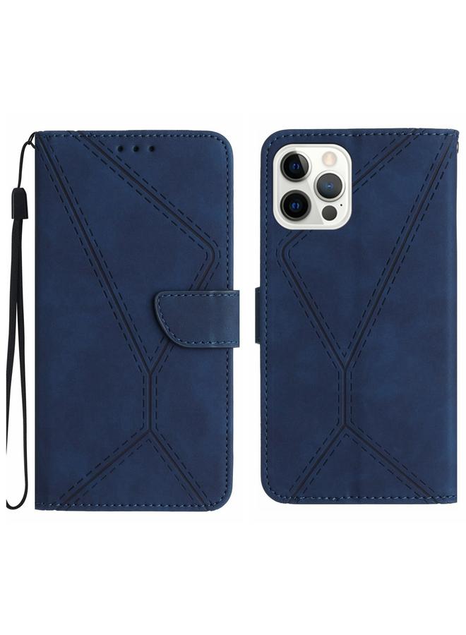 S-TOP Case For iPhone 12 Pro Max Stitching Embossed Leather Phone Case - Image 1