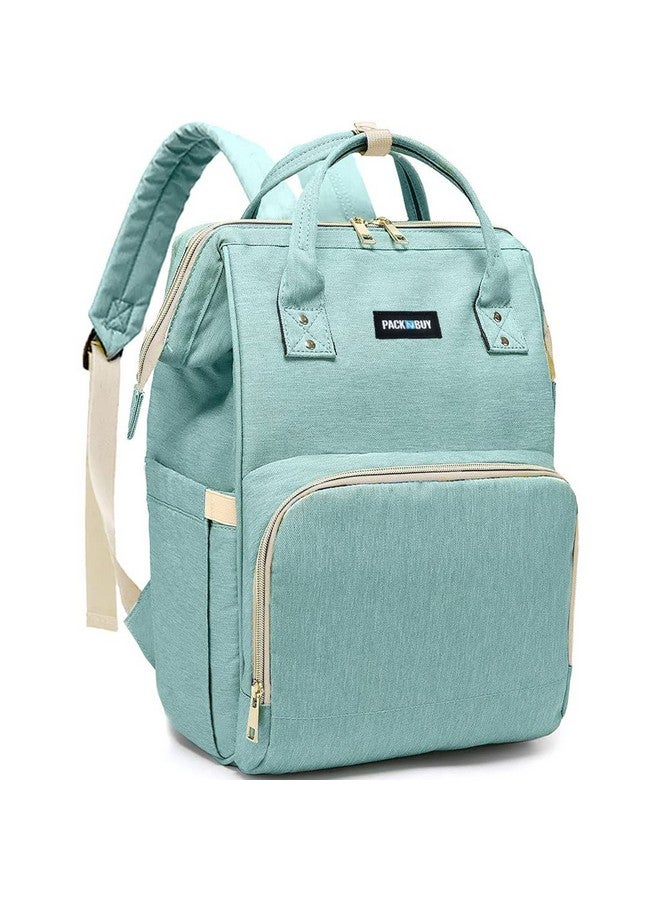 PACKNBUY Classic Diaper Bag for Mothers for Travel, Maternity Bag with Insulated Bottle Pockets, Water Resistant Baby Diaper Bag with Multiple Pockets for Newborn Baby Products (Green) - Image 1