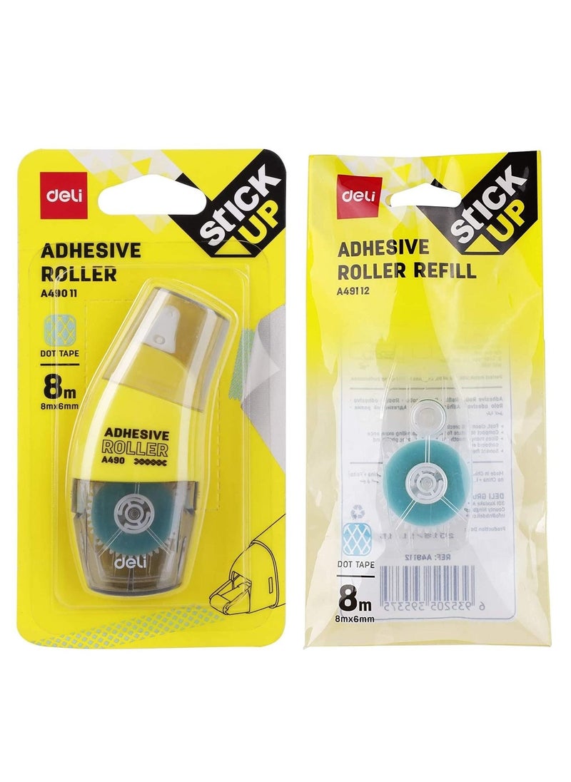 Deli 2-Piece Adhesive Correction Roller With Refill Set  - Image 1