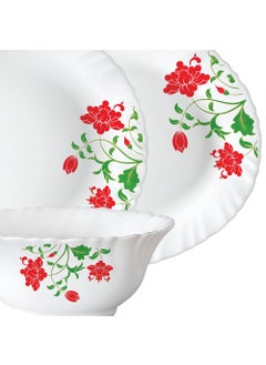 LARAH BY BOROSIL Larah by Borosil Hazel Fluted Series Opalware Dinner Set | 21 Pieces for Family of 6 | Microwave & Dishwasher Safe | Bone-Ash Free | Crockery Set for Dining & Gifting | Plates & Bowls | White  - Image 3