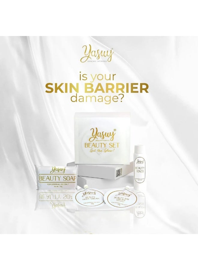 Yasuy Beauty Set – Everyday Beauty Routine for Healthy, Fresh, and Glowing Complexion Designed for daily skincare, this complete beauty set helps cleanse away impurities, refresh your skin, lock in mo