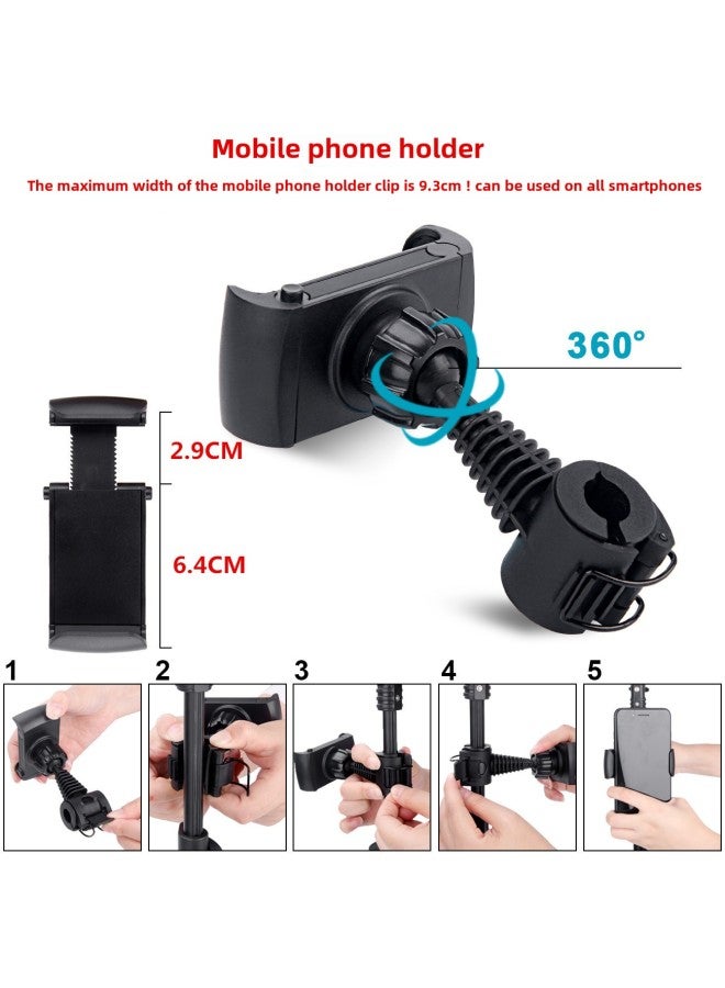 Ring Light10 Inch 8 Inch 20CM Selfie Fill Light Net Red Live Mobile Phone Beauty Ring Light Gift-Color:8inch /20cm Arc + Pan/tilt + Mobile Phone Clip + 210cm Tripod + Bluetooth Remote Control  - Image 3