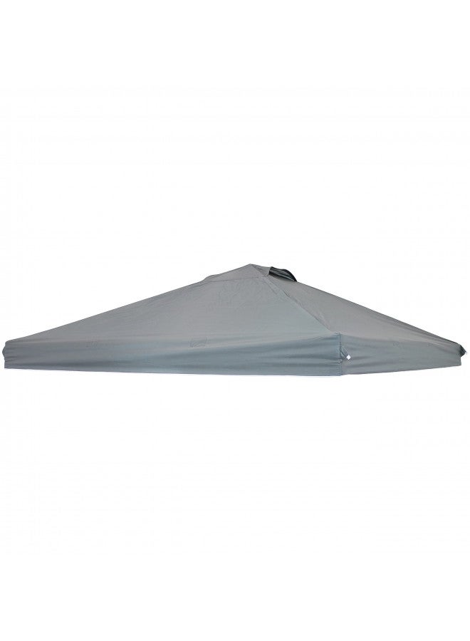 Sunnydaze Sunnydaze 12x12 Foot Premium Pop-Up Canopy Shade with Vent - Heavy-Duty Square PU-Coated 150D Oxford Fabric Replacement Top for Canopy - Gray  - Image 1