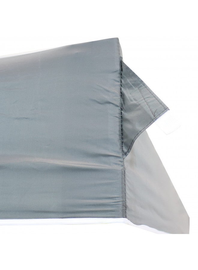 Sunnydaze Sunnydaze 12x12 Foot Premium Pop-Up Canopy Shade with Vent - Heavy-Duty Square PU-Coated 150D Oxford Fabric Replacement Top for Canopy - Gray  - Image 5
