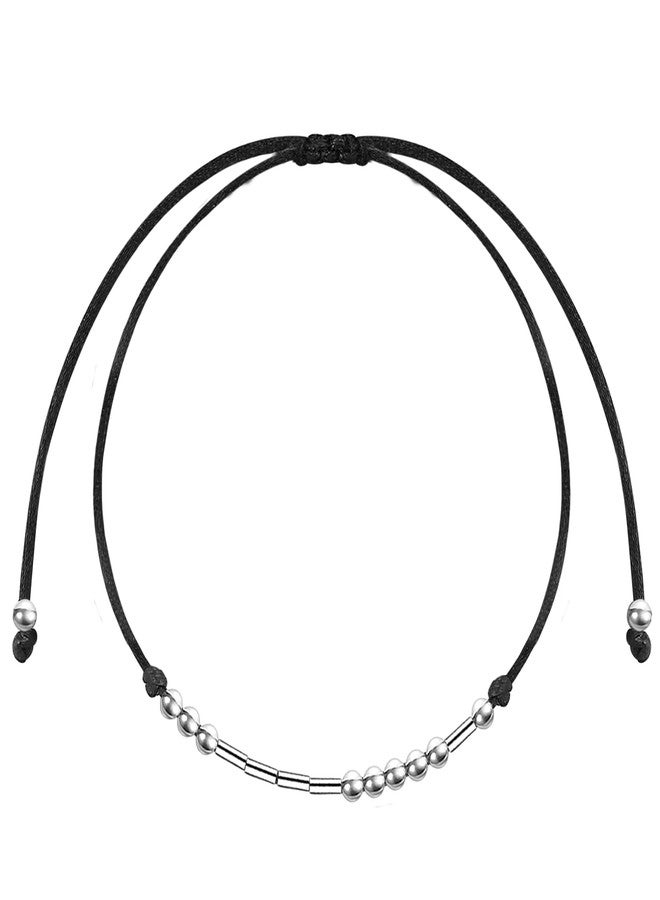 Lywjyb Birdgot Morse Code Bracelet Sober Gift Sobriety Jewelry Sobriety Gift for Women Men (sober silver morse) - Image 3