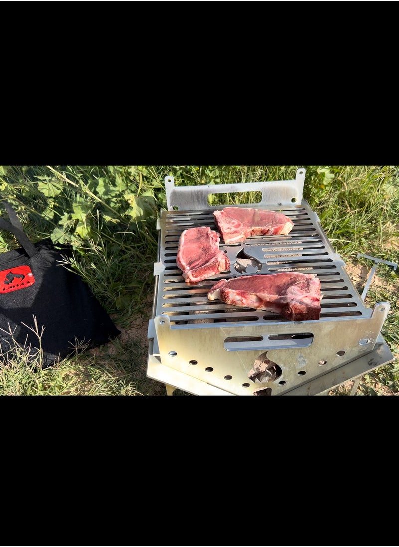 Generic - Solid and rust-resistant portable along carrying Bag BBQ stove with strong thickness - Image 1