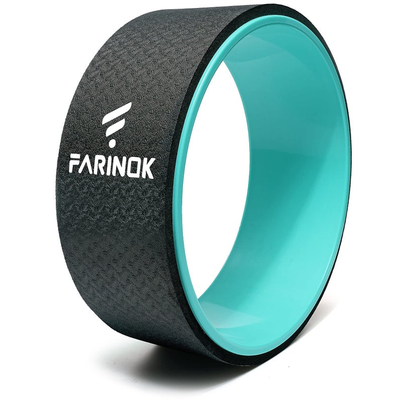 FARINOK Yoga Wheel for Back Pain Relief, Back Roller Wheel with Extra Cushion, Wider & Thickest Foam, Stretches and Strengthens Core Muscles - Image 1