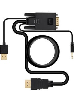 Koodmax - HDMI To VGA Cable 3.5mm Audio and USB Power Supported - 1080P - 3 Meters  - Image 4