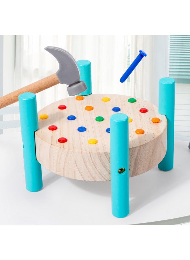 Pile Tapping Nail Toy Nail Tapping Table Montessori Children's Hand-eye Coordination Hands-on Brain-moving Puzzle Tapping Table - Image 3