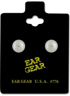 EAR GEAR 24K Gold Plated Earrings 6mm pearl Made in USA  - Image 1