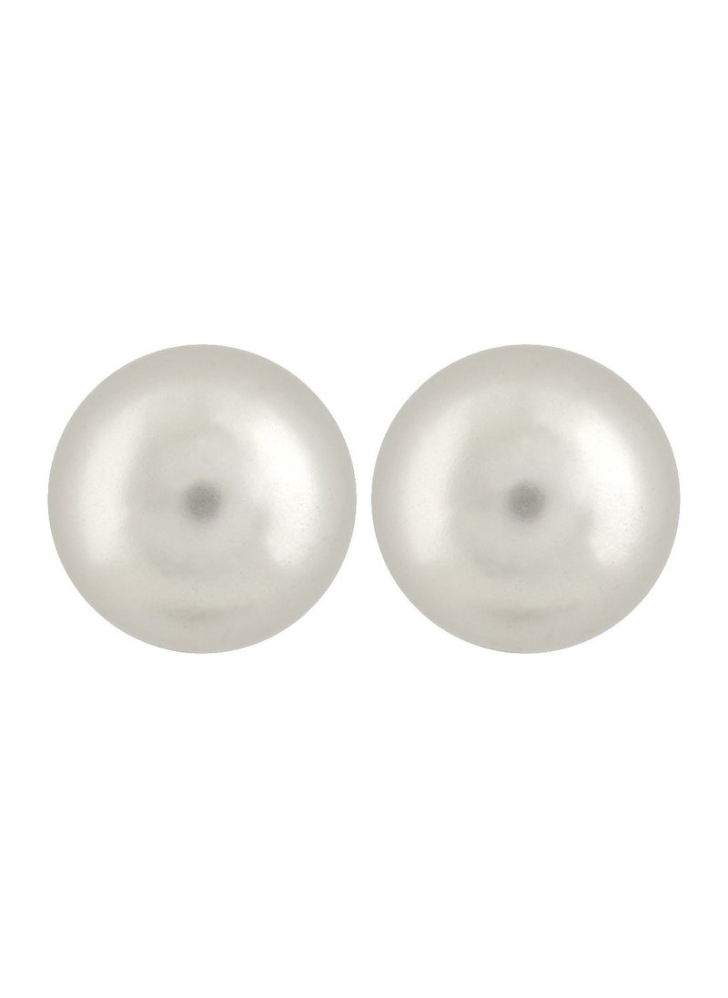 EAR GEAR - 24K Gold Plated Earrings 6mm pearl Made in USA - Image 1