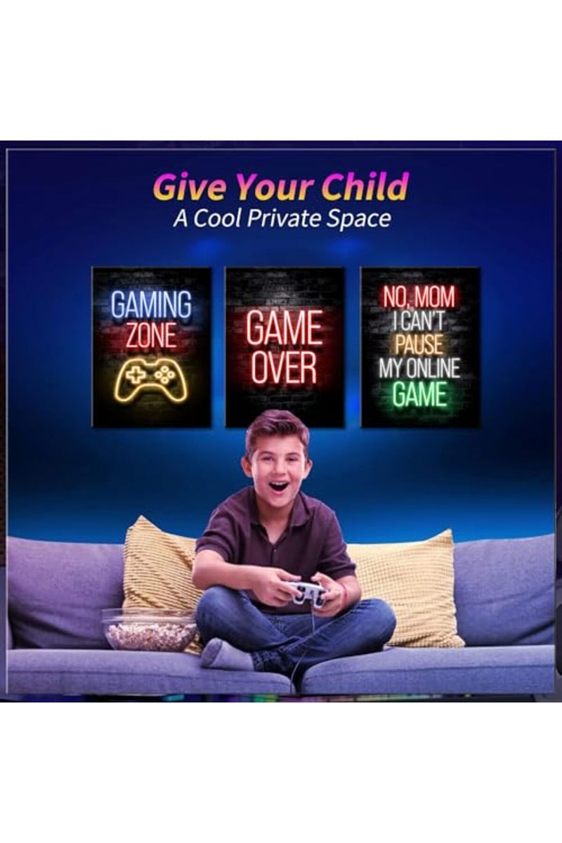 BGFCE Gaming Posters Canvas Wall Art Decor, Teen Game Room Decorations, Boys Room Decor, Gamer Wall Decor, Gamer Room Decor for Boys Wall 12"X16" - Unframed Set of 3 - Image 2