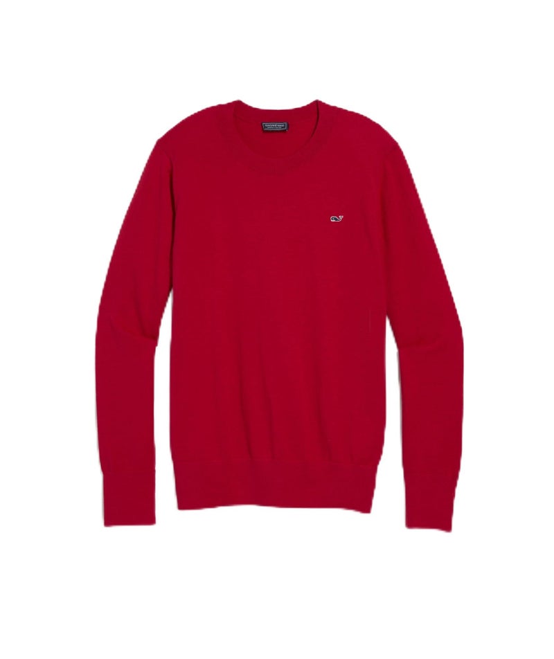 Vineyard Vines Cotton Cashmere Heritage Crewneck Sweater, Red Velvet, XL - Image 1