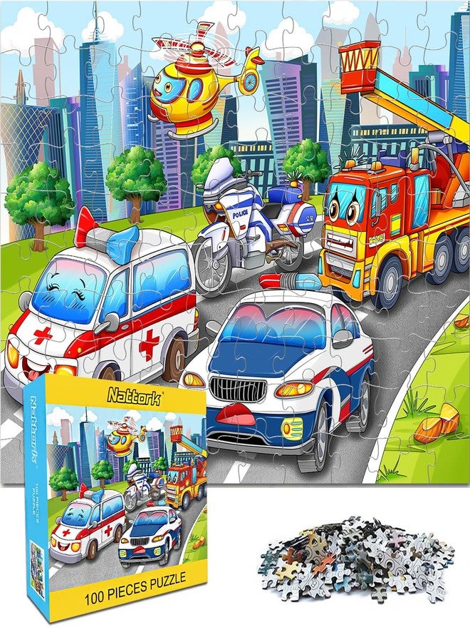 Nattork Jigsaw Puzzles 100 Pieces for Kids Youth Skiing Bunny - Pieces Fit Together Perfectly - Image 1