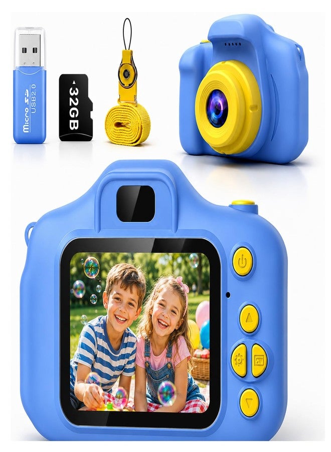 Desuccus Kids Camera for Boys Girls Age 3-9, Toddler Digital Camera with 32GB SD Card, 1080P Video, Games & Filters, Shockproof First Camera Toy, Birthday for 3 4 5 6 7 8 9 Year Old - Image 1