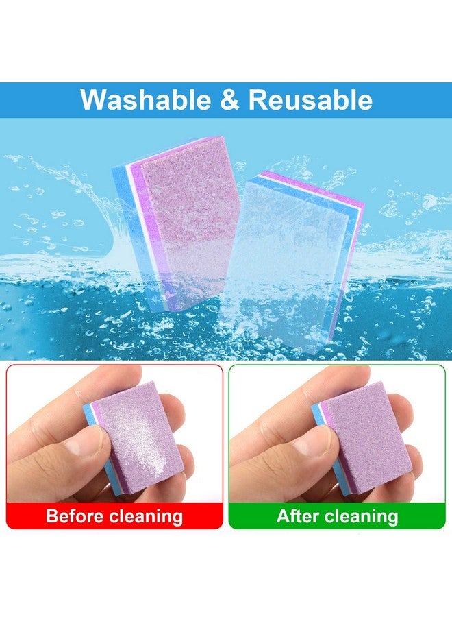 CGBE Buffing Block, Doublesided Nail Buffing Block, Colorful Sponge Nail Polish Sanding Buffer Strips Nail File Blocks Manicure Tools (Bluepurple) - Image 4
