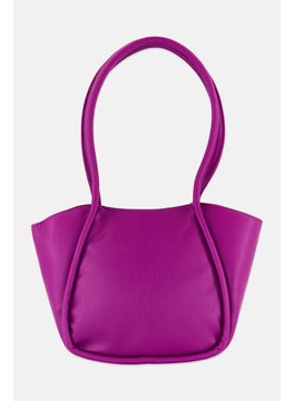 French Connection Women Plain Shoulder Bag 24 L x 24 H x 13 W cm, Dahlia  - Image 2