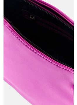 French Connection Women Plain Shoulder Bag 24 L x 24 H x 13 W cm, Dahlia  - Image 3