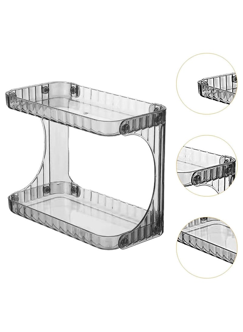 2 Pcs Multifunctional 2-Tier Cosmetic Organizer Storage Shelf Caddy Stand Countertop Makeup Rack Vanity Tray for Toiletries Perfume Jewelry Storage Shelf for Bathroom Dresser Home Kitchen - Image 2