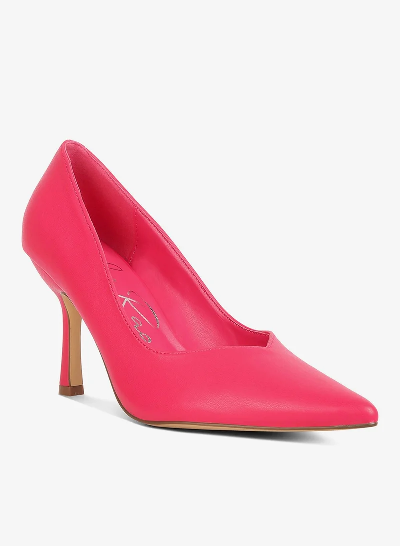 London Rag PINK Point Toe Stiletto Heeled Pumps in Pink for Women | Best Price UAE