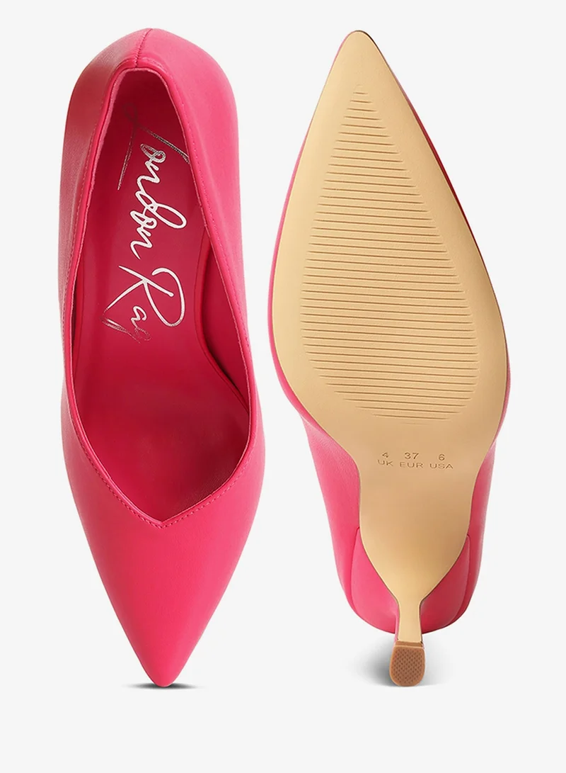 London Rag PINK Point Toe Stiletto Heeled Pumps in Pink for Women | Best Price UAE