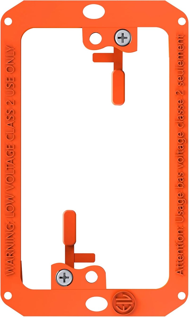BWP Low Voltage Mounting Bracket 1 Gang, 1 Pack for Single Gang Wall Plate, Telephone Wires, Network Cables, HDMI, Coaxial, Speaker Cables - Low Voltage Box Cable Wall Plate Bracket, Mud Ring - Image 1