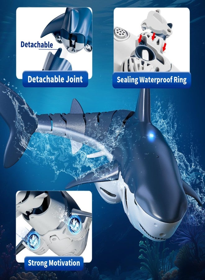 JUKUDAHU 2.4Ghz Remote Control Shark Toys for Kids 6 7 8 Years Old, 1:18 Scale High Simulation Shark for Pool, Bath Toys for Toddlers, Electronic RC Sea Animal, Outdoor Water Gifts - Image 3