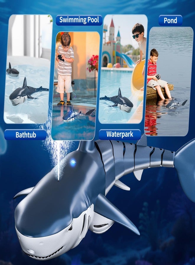 JUKUDAHU 2.4Ghz Remote Control Shark Toys for Kids 6 7 8 Years Old, 1:18 Scale High Simulation Shark for Pool, Bath Toys for Toddlers, Electronic RC Sea Animal, Outdoor Water Gifts - Image 2
