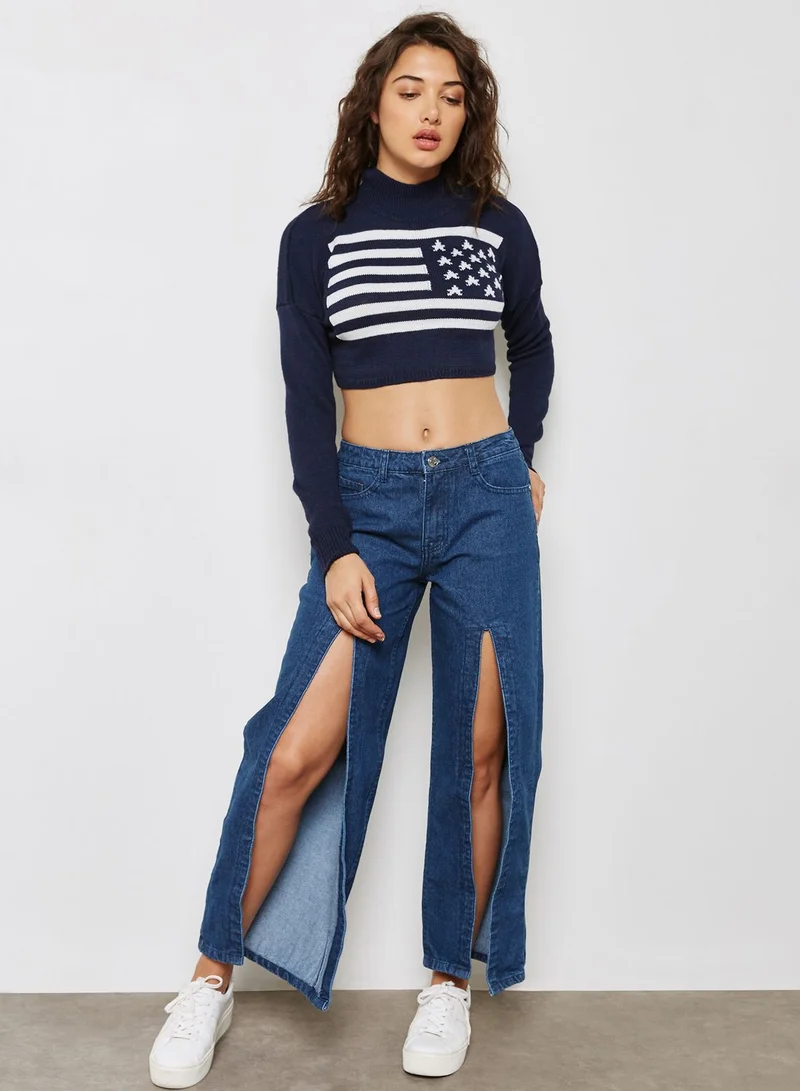 Missguided USA Crop Jumper