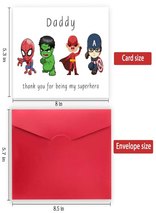 Londue Superhero Fathers Day Gift for Dad, Funny Father's Day Card from Daughter Son, Dad Birthday Gifts for Men -Thank You for Being My Superhero - Image 2