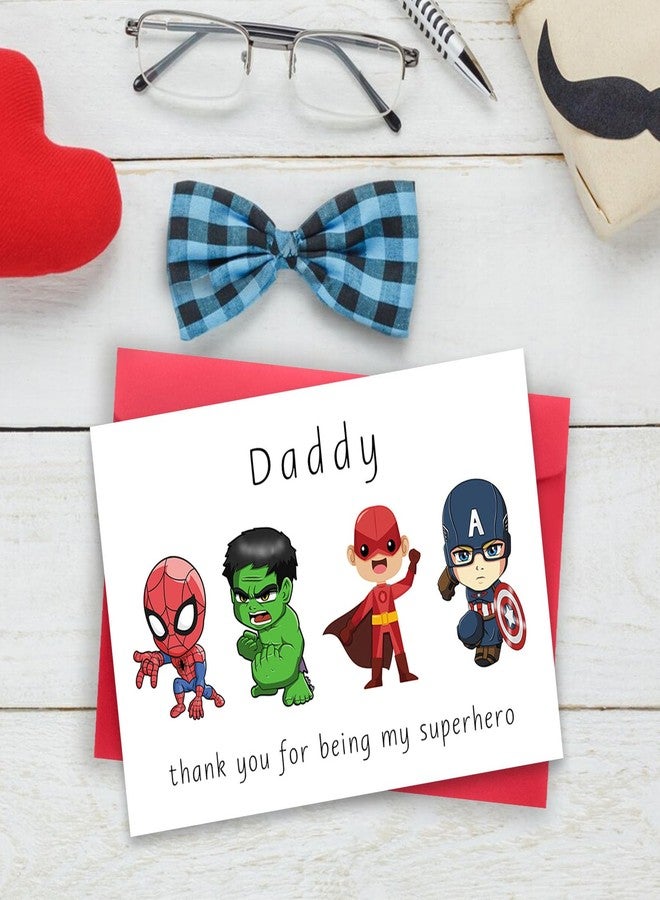Londue Superhero Fathers Day Gift for Dad, Funny Father's Day Card from Daughter Son, Dad Birthday Gifts for Men -Thank You for Being My Superhero - Image 4