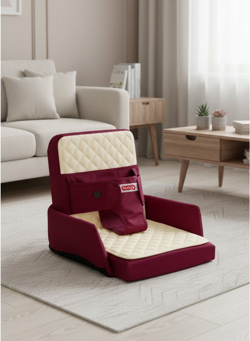 ibaby 2-in-1 Portable Baby Chair & Bed - Foldable Booster Seat and Lounger for Travel and Home Use (Soft & Secure) - Image 3