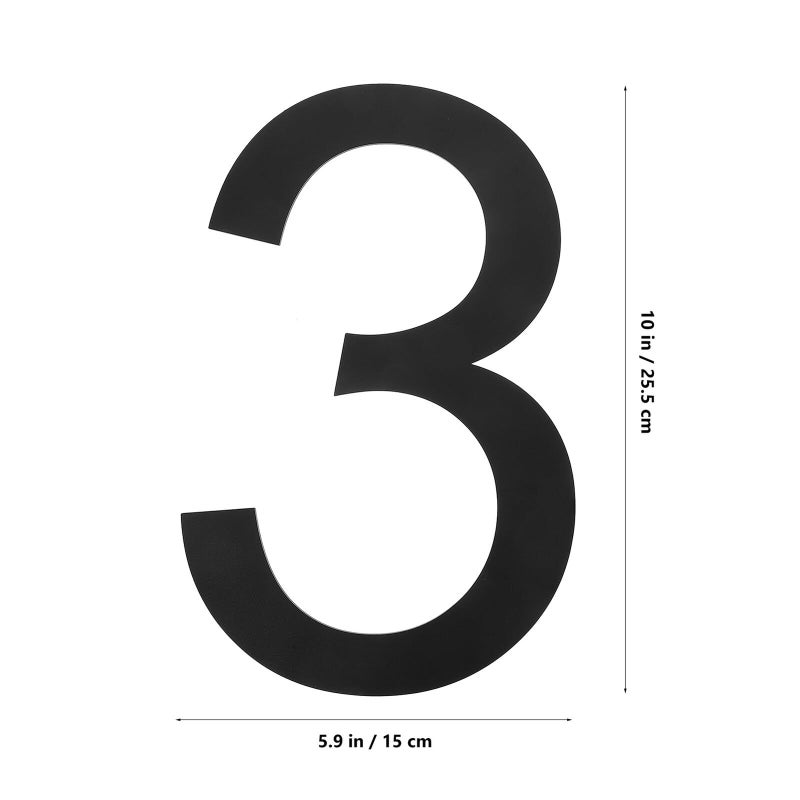 Modern Stainless Steel Vertical Floating House Numbers 10 Inch Outdoor Address Plaque - Image 3