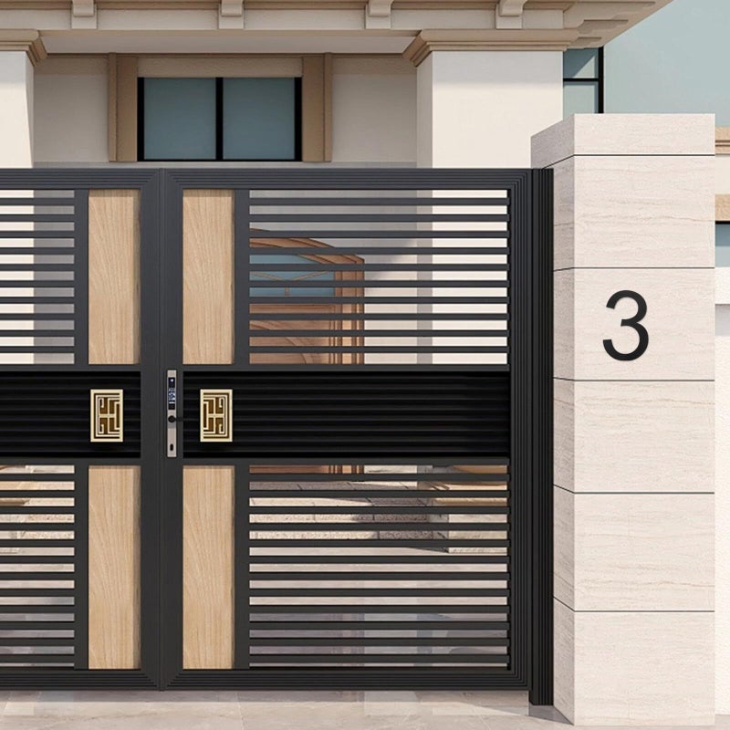 Modern Stainless Steel Vertical Floating House Numbers 10 Inch Outdoor Address Plaque - Image 5