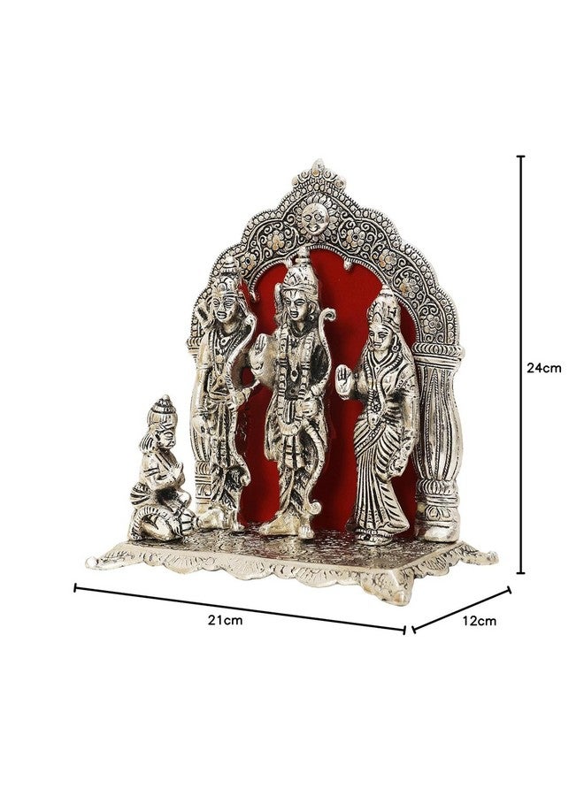 Exclusive Designer With Device LAVANAYA SILVER® - Silver Plated Ram Darbar God Idols (29.5 cm x 28 cm x 14.5 cm, Silver) Idral for Annivversary, Diwali, Corporate Gift, Wedding Return Gifts, House Warming Gift  - Image 3